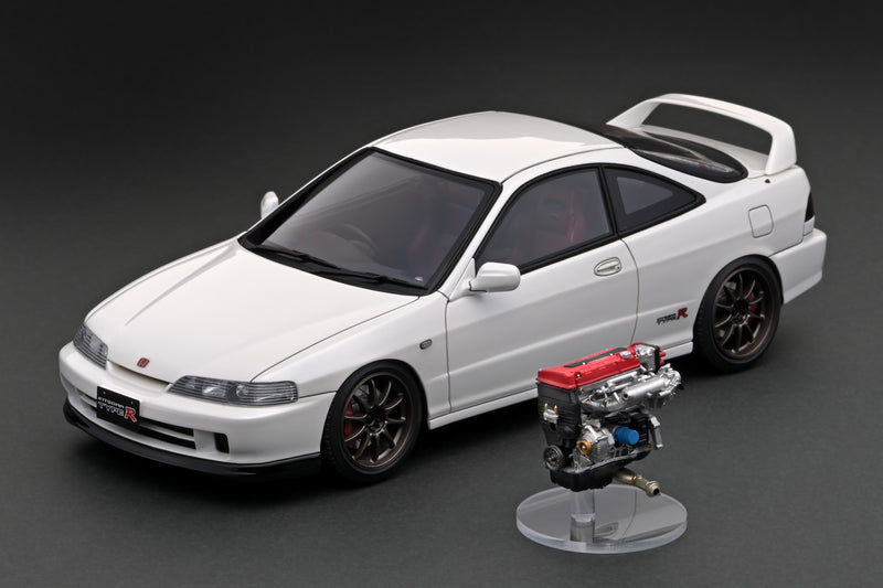 Ignition Model 1:18 Honda Integra (DC2) Type-R in Pearl White with Engine Display