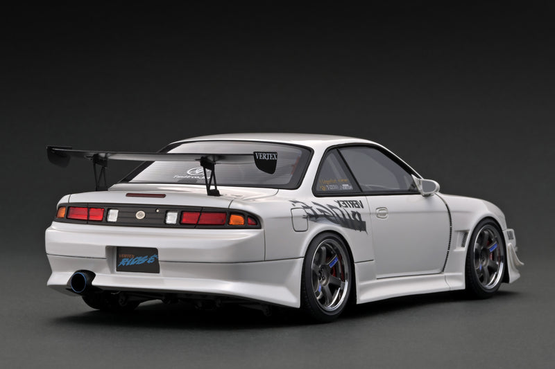 Ignition Model 1:18 Nissan Silvia (S14) VERTEX in Pearl White with SR20 Engine Display