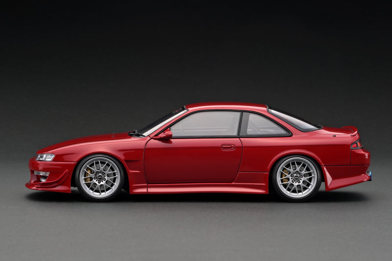 Ignition Model 1:18 Nissan Silvia (S14) VERTEX in Red Metallic with SR20 Engine Display