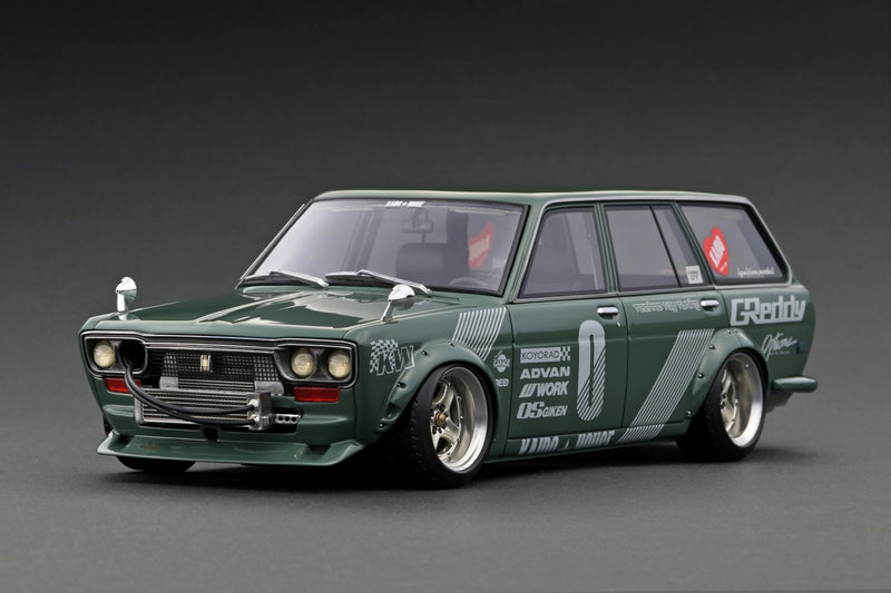 Ignition Model 1:18 Datsun Bluebird (510) Wagon KAIDO HOUSE in Green