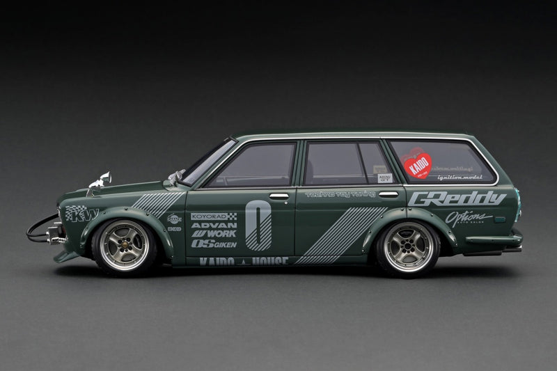 Ignition Model 1:18 Datsun Bluebird (510) Wagon KAIDO HOUSE in Green