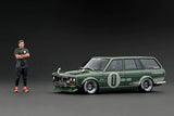 Ignition Model 1:18 Datsun Bluebird (510) Wagon Green Metallic with Jun Imai Figure