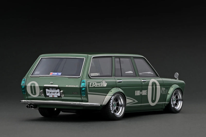 Ignition Model 1:18 Datsun Bluebird (510) Wagon Green Metallic with Jun Imai Figure