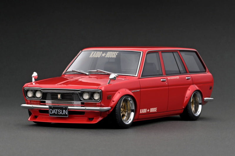 Ignition Model 1:18 Datsun Bluebird (510) Wagon KAIDO HOUSE in Red