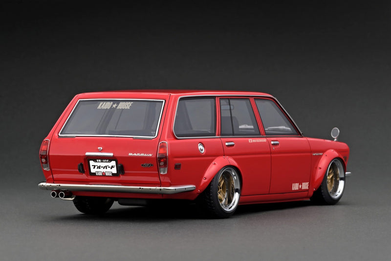 Ignition Model 1:18 Datsun Bluebird (510) Wagon KAIDO HOUSE in Red