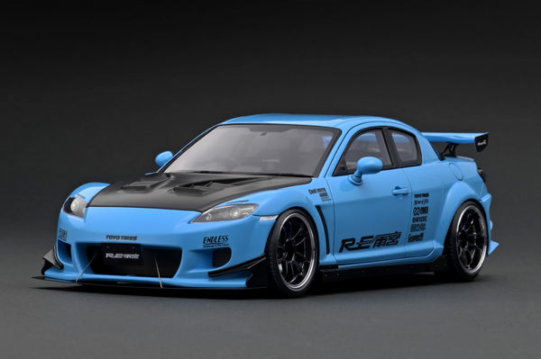 Ignition Model 1:18 Mazda RX-8 (SE3P) RE Amemiya in Light Blue