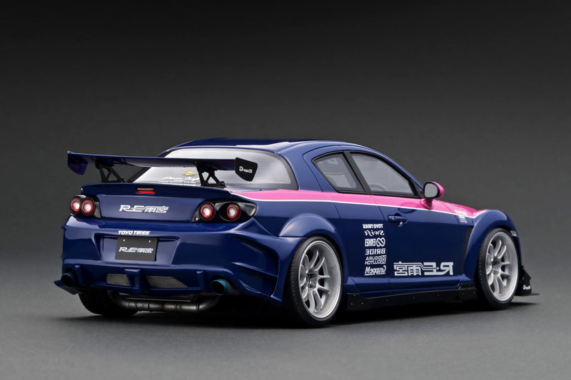 Ignition Model 1:18 Mazda RX-8 (SE3P) RE Amemiya in Blue / Pink