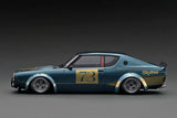 Ignition Model 1:18 Nissan Kenmeri 2DR LB-WORKS in Blue Green Metallic