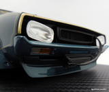 Ignition Model 1:18 Nissan Kenmeri 2DR LB-WORKS in Blue Green Metallic