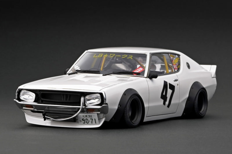 Ignition Model 1:18 Nissan Kenmeri 2DR LB-WORKS in White