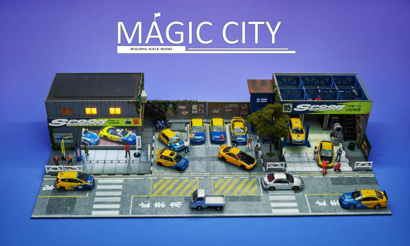 Magic City 1:64 Spoon Sports Showroom and Repair Shop Diorama