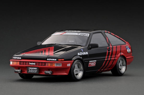 Ignition Model 1:18 Toyota Sprinter Trueno 3Dr GT Apex (AE86) in Black & Red