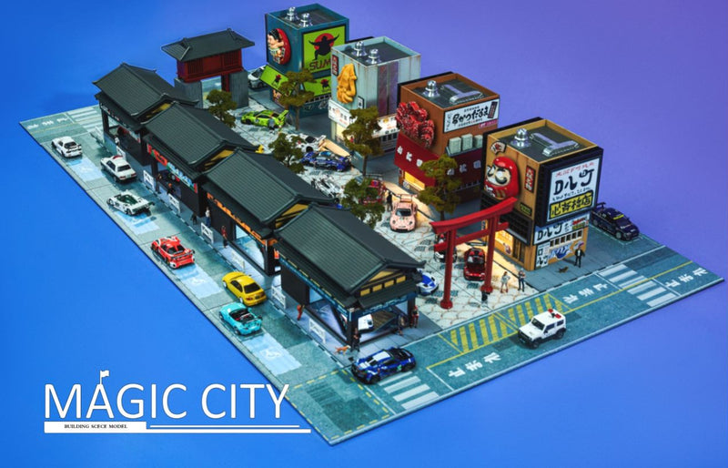 Magic City 1:64 Porsche Showroom and Yakiniku Restaurant