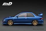 Ignition Model 1:18 Subaru Impreza WRX type R STi Version V (GC8) INITIAL D in Blue with Mr. Bunta Fujiwara