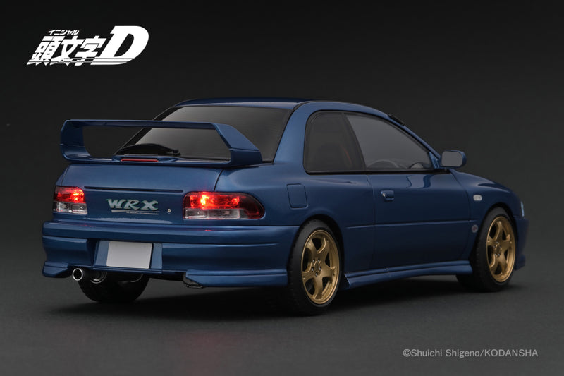 *PREORDER* Ignition Model 1:18 Subaru Impreza WRX type R STi Version V (GC8) INITIAL D in Blue with LED Lights