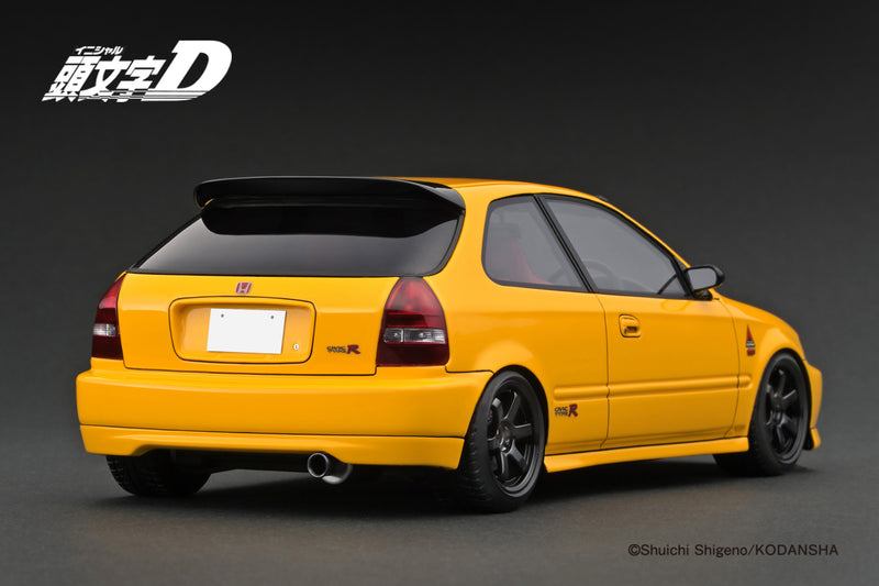 *PREORDER* Ignition Model 1:18 Honda Civic (EK9) Type-R in Yellow Initial D