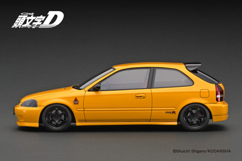 *PREORDER* Ignition Model 1:18 Honda Civic (EK9) Type-R in Yellow Initial D