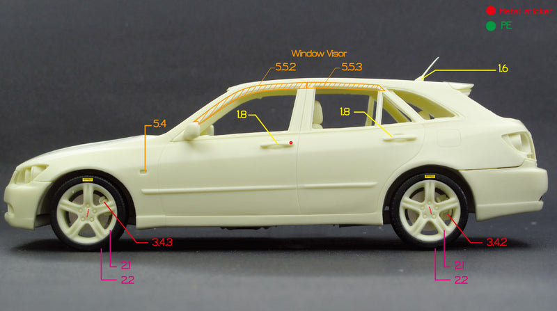 ZoomOn x Model Cars Houston 1/24 Toyota Altezza Gita Full Resin Model Kit