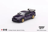 MINI GT 1:64 Nissan Skyline GT-R (R34) Tommy Kaira R RZ Edition in Midnight Purple
