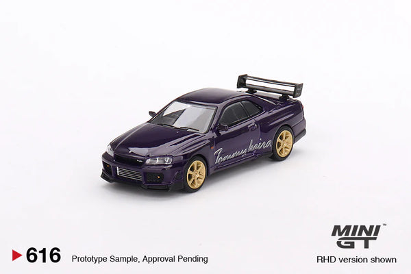 MINI GT 1:64 Nissan Skyline GT-R (R34) Tommy Kaira R RZ Edition in Midnight Purple