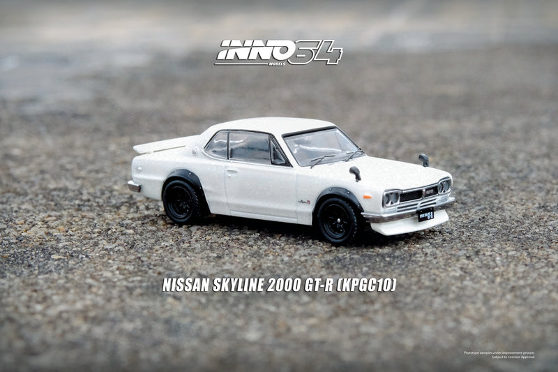 INNO64 1/64 Nissan Skyline (KPGC10) 2000 GT-R in White