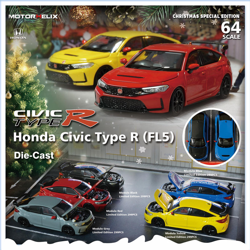 MotorHelix 1/64 Honda Civic Type-R (FL5) in Yellow