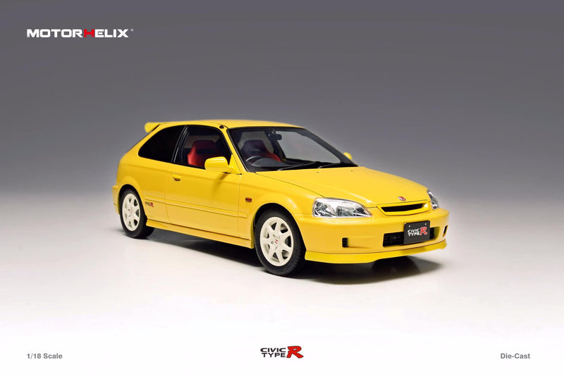 MotorHelix 1/18 Honda Civic Type-R Late Version (EK9) in Sunlight Yellow