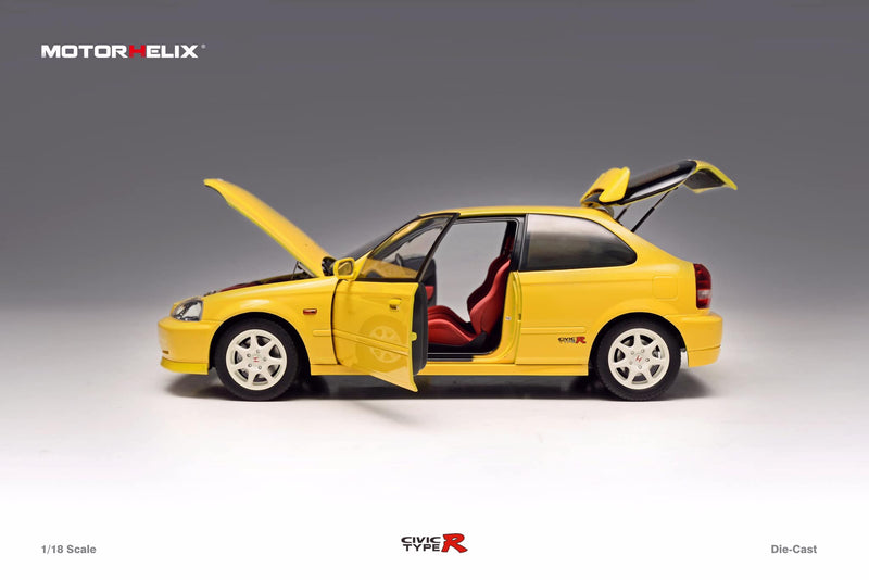 MotorHelix 1/18 Honda Civic Type-R Late Version (EK9) in Sunlight Yellow