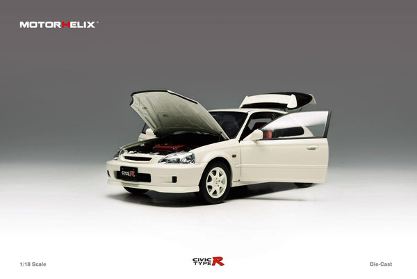 MotorHelix 1/18 Honda Civic Type-R Late Version (EK9) in Championship White