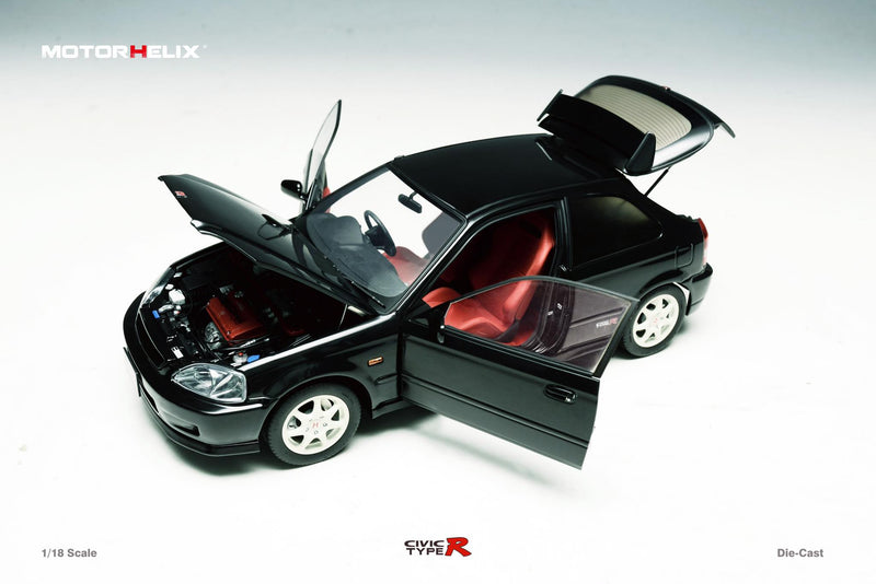 MotorHelix 1/18 Honda Civic Type-R Late Version (EK9) in Starlight Black Pearl