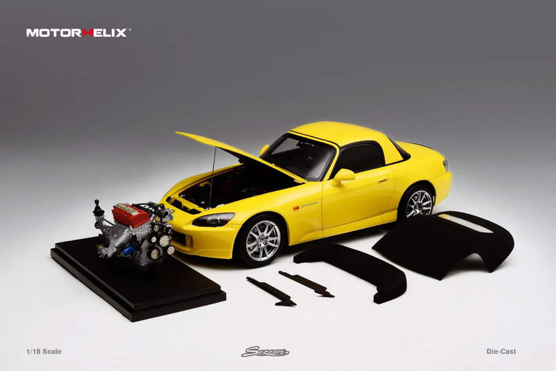 MotorHelix 1/18 Honda S2000 (AP2) in Indy Racing Yellow