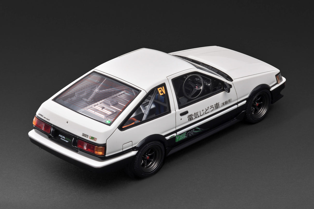 Ignition Model 1:18 Toyota Corolla Levin 3Dr (AE86) BEV in White/Black