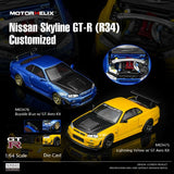 *PREORDER* MotorHelix 1:64 Nissan Skyline GT-R (R34) Customized Version in Lightning Yellow