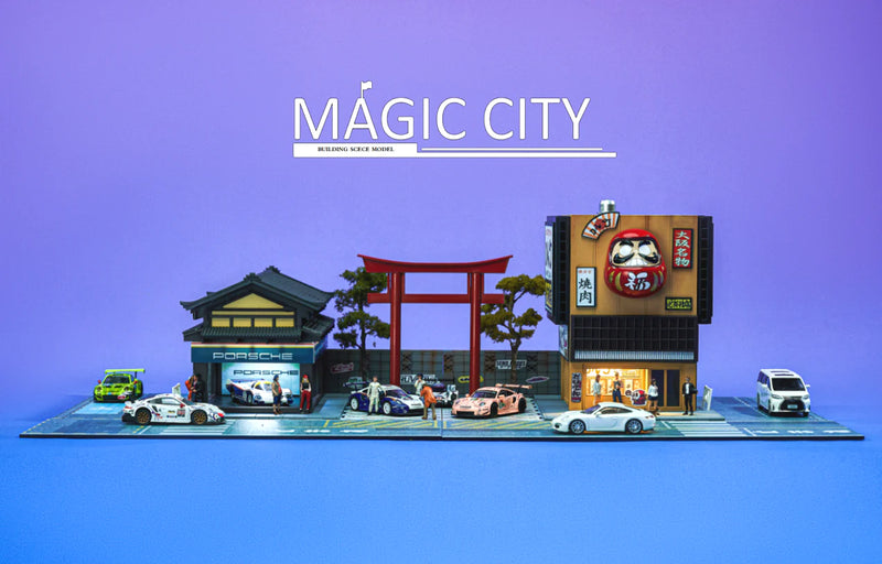 Magic City 1:64 Porsche Showroom and Yakiniku Restaurant