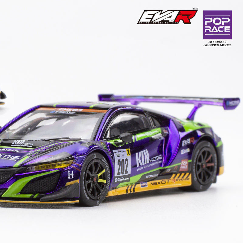 Pop Race 1/64 Honda NSX GT3 EVO22 EVA Test Type-01 KCMG