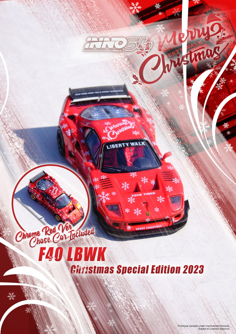 INNO64 1/64 Ferrari F40 Liberty Walk 2023 Christmas Edition