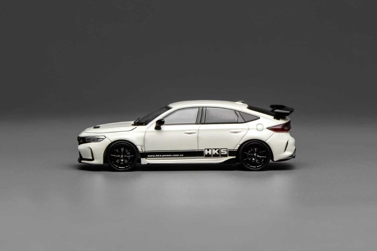MotorHelix 1:64 Honda Civic Type-R (FL5) HKS Livery – Championship White
