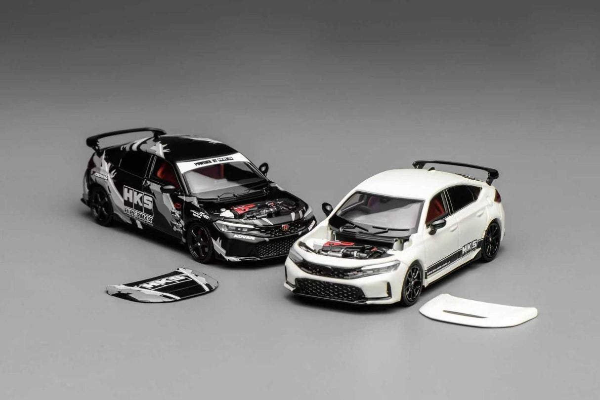 MotorHelix 1:64 Honda Civic Type-R (FL5) HKS Livery – Championship White