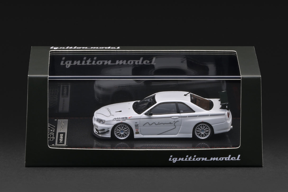 *PREORDER* Ignition Model 1:64 Nissan Skyline GT-R (BNR34) MINE'S in White