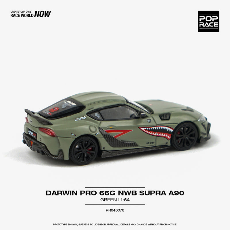 *PREORDER* Pop Race 1:64 Toyota GR Supra DarwinPro 66G NWB in Green