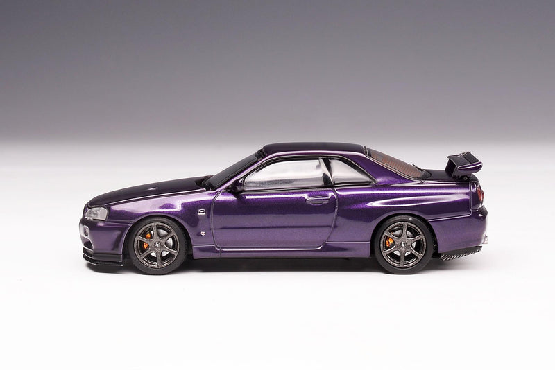 MotorHelix 1/64 Nissan Skyline GT-R (BNR34) in Midnight Purple