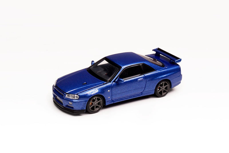 MotorHelix 1/64 Nissan Skyline GT-R (BNR34) in Bayside Blue