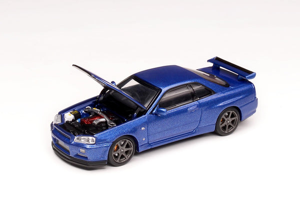 MotorHelix 1/64 Nissan Skyline GT-R (BNR34) in Bayside Blue