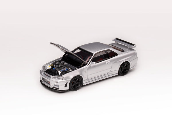 MotorHelix 1/64 Nissan Skyline GT-R (BNR34) Z-Tune in Silver