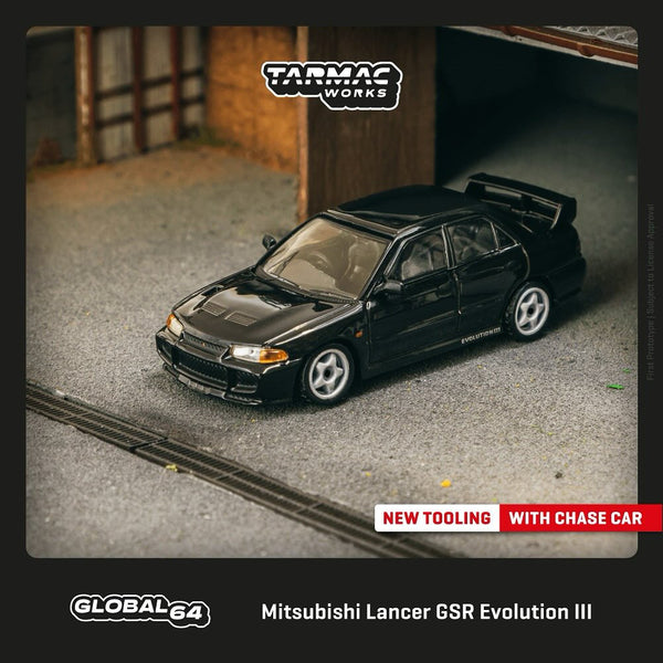 Tarmac Works 1/64 Mitsubishi Lancer GSR Evolution III in Black