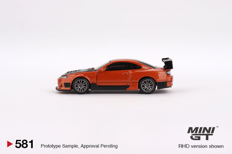 MINIGT 1:64 Nissan Silvia (S15) D-MAX in Metallic Orange