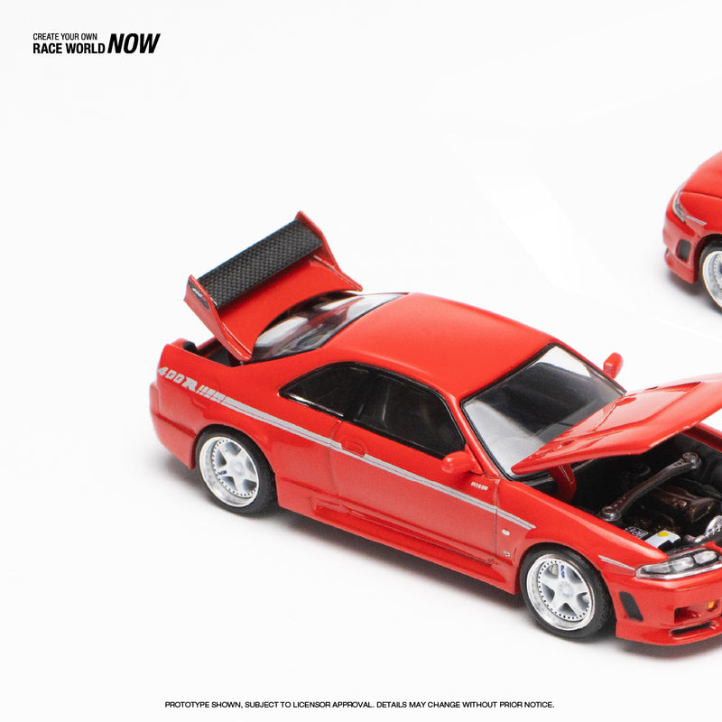 Pop Race 1/64 Nissan Skyline (BNCR33) NISMO 400R in Super Clear Red