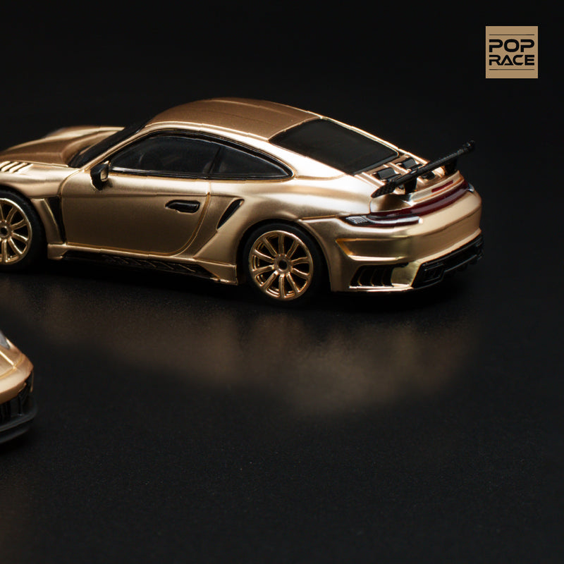 Pop Race 1/64 Porsche 992 Stinger GTR in Gold