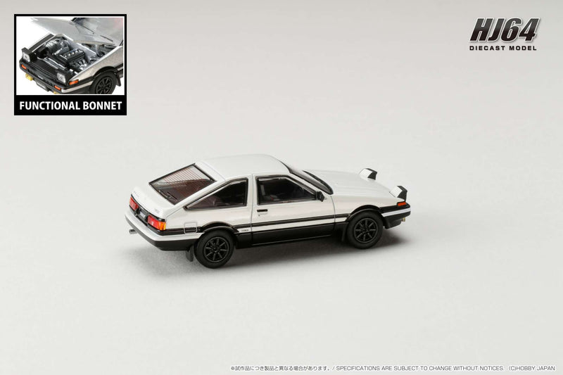 Hobby Japan 1:64 Toyota Sprinter Trueno GT Apex (AE86) Custom Version in White / Black