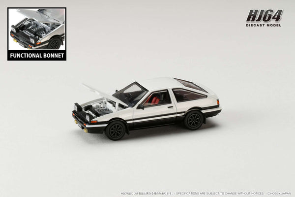 Hobby Japan 1:64 Toyota Sprinter Trueno GT Apex (AE86) Custom Version in White / Black